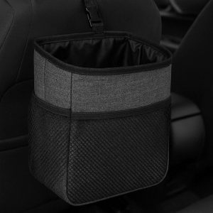 Reusable and Washable Car Trash Bag with Mesh Pocket