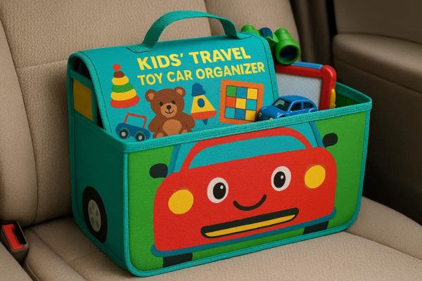 22 Kids Travel Toy Car Organizer Box with Carry Handle