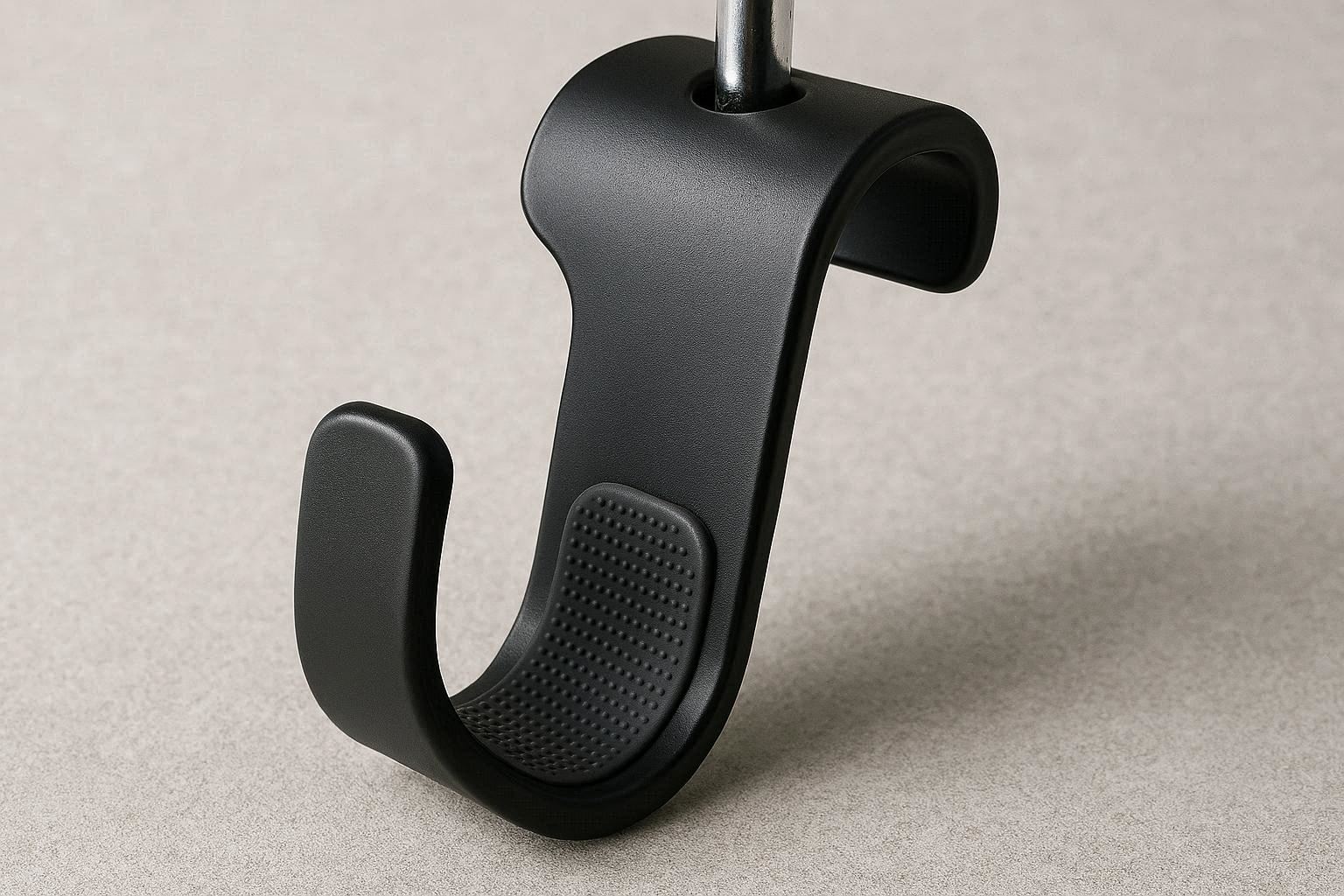 Universal Car Coat Hook with Non Slip Rubber Grip - Image 1